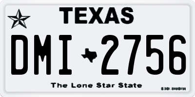 TX license plate DMI2756