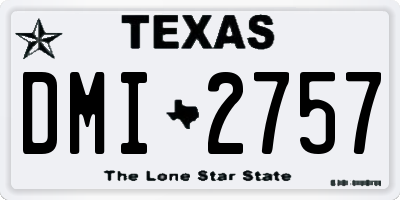 TX license plate DMI2757