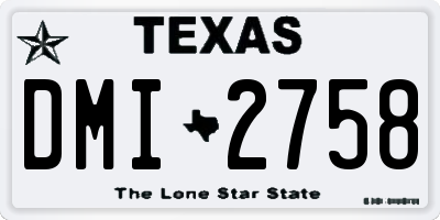 TX license plate DMI2758