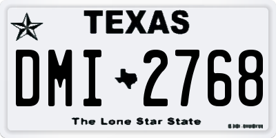 TX license plate DMI2768