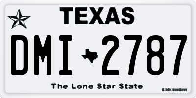 TX license plate DMI2787