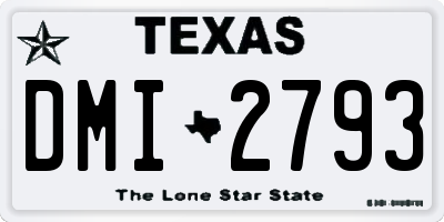 TX license plate DMI2793