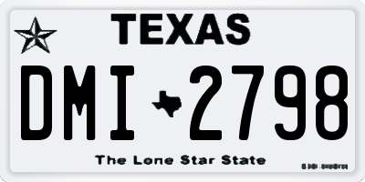 TX license plate DMI2798