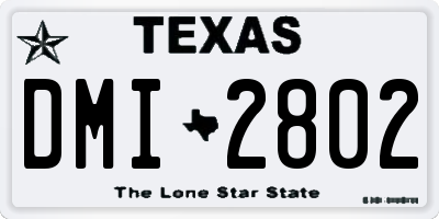 TX license plate DMI2802