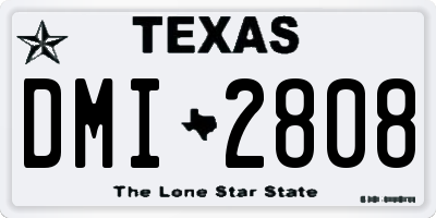 TX license plate DMI2808