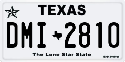 TX license plate DMI2810