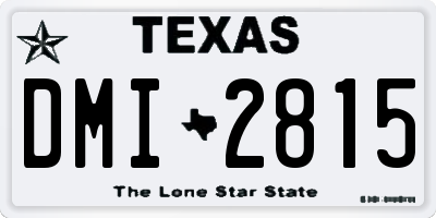 TX license plate DMI2815