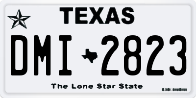 TX license plate DMI2823