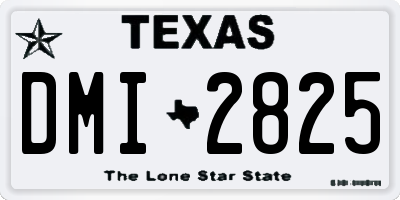 TX license plate DMI2825
