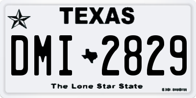 TX license plate DMI2829