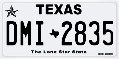 TX license plate DMI2835