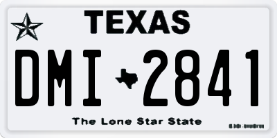 TX license plate DMI2841