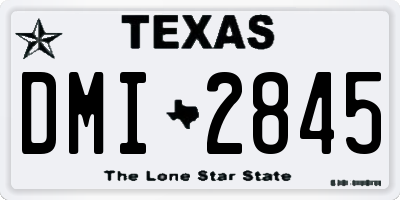 TX license plate DMI2845