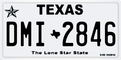 TX license plate DMI2846