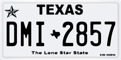 TX license plate DMI2857