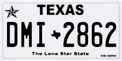 TX license plate DMI2862