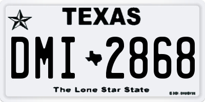 TX license plate DMI2868