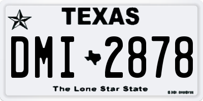 TX license plate DMI2878