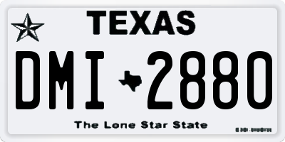 TX license plate DMI2880
