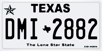 TX license plate DMI2882