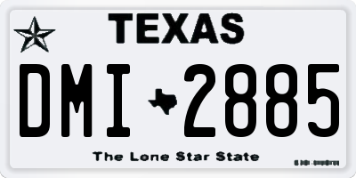 TX license plate DMI2885