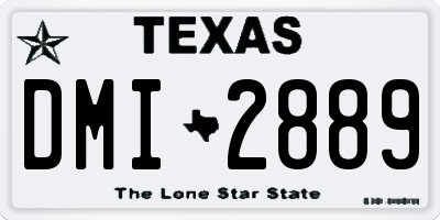 TX license plate DMI2889