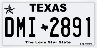 TX license plate DMI2891