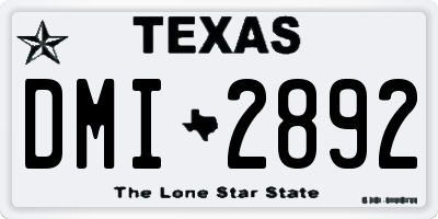 TX license plate DMI2892