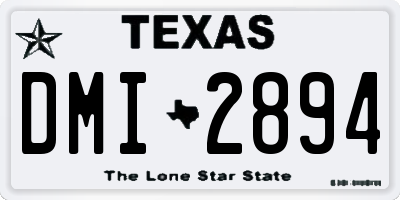 TX license plate DMI2894