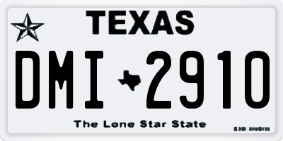 TX license plate DMI2910