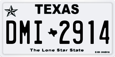 TX license plate DMI2914