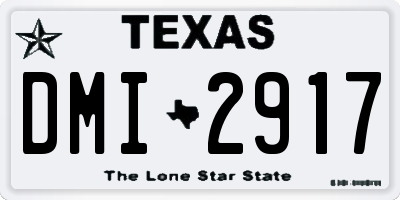 TX license plate DMI2917