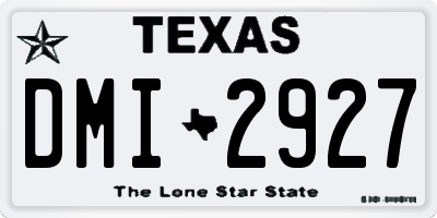 TX license plate DMI2927