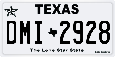 TX license plate DMI2928
