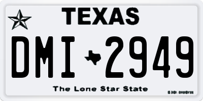 TX license plate DMI2949