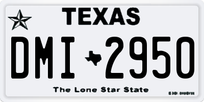 TX license plate DMI2950