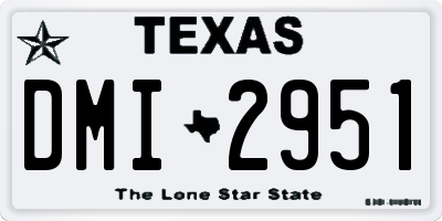 TX license plate DMI2951