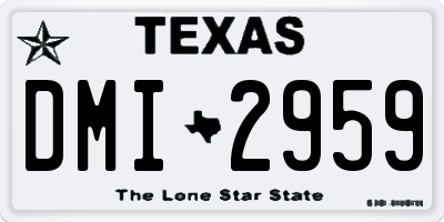 TX license plate DMI2959