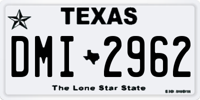 TX license plate DMI2962