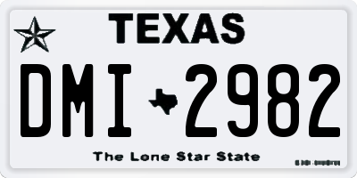 TX license plate DMI2982