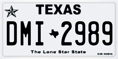 TX license plate DMI2989