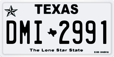TX license plate DMI2991