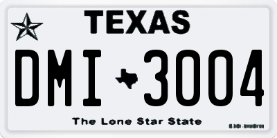 TX license plate DMI3004
