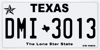 TX license plate DMI3013