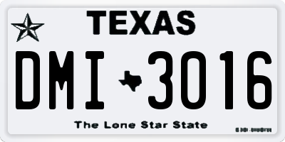TX license plate DMI3016
