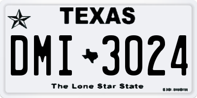 TX license plate DMI3024