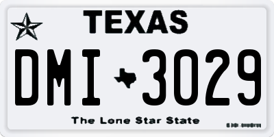 TX license plate DMI3029