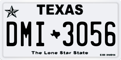 TX license plate DMI3056