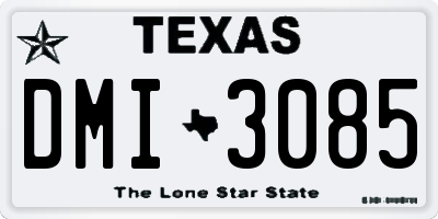 TX license plate DMI3085
