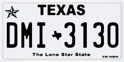 TX license plate DMI3130